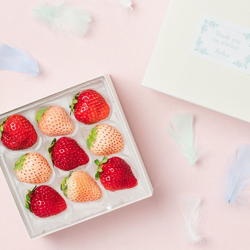 旬の国産紅白いちごの食べ比べ ありがとうギフト
